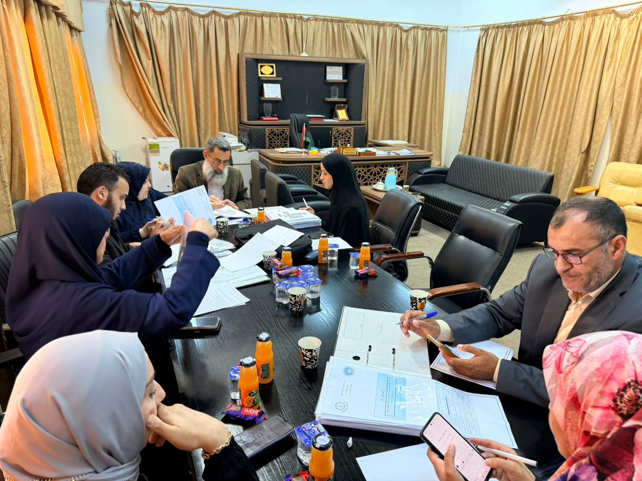 زيارة لجنة التدقيق الداخلي على الاعتماد المؤسسي بجامعة صبراتة،لكلية القانون صرمان