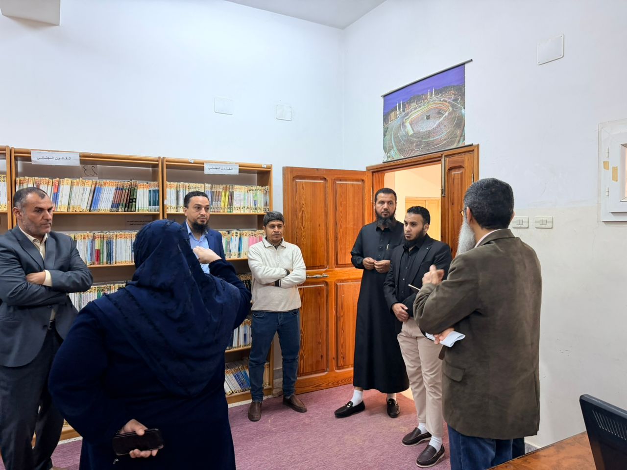 زيارة لجنة التدقيق الداخلي على الاعتماد المؤسسي بجامعة صبراتة،لكلية القانون صرمان